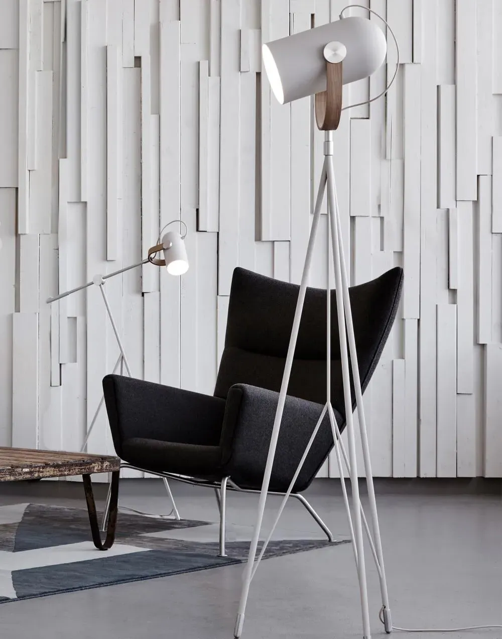 Tall Adjustable Floor Lamp - Black, Steel