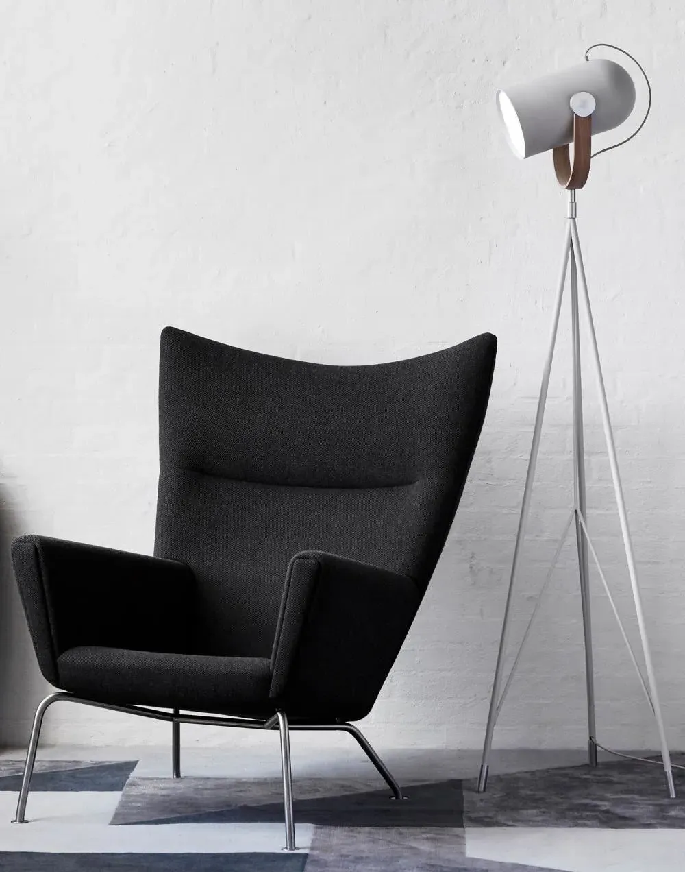 Tall Adjustable Floor Lamp - Black, Steel