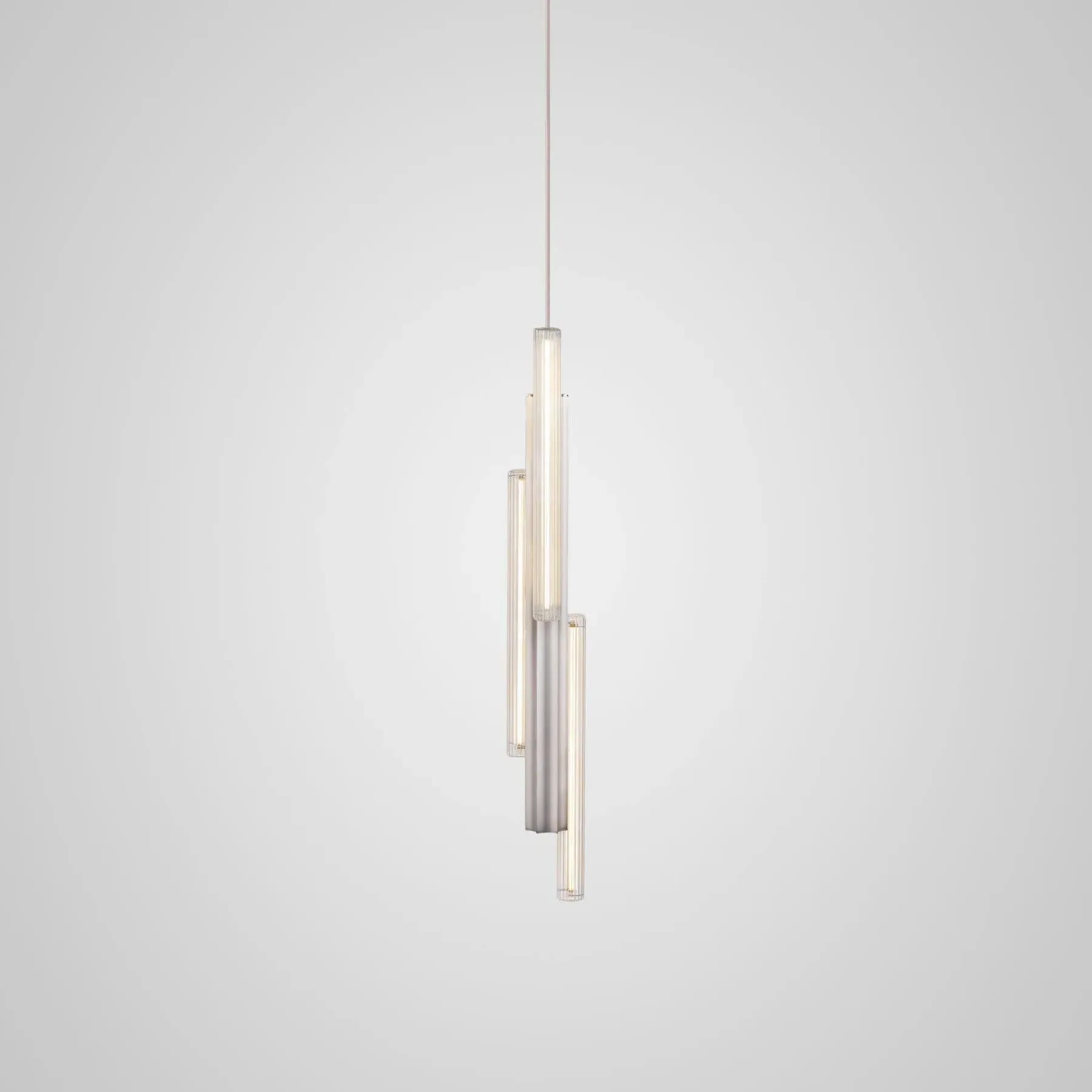 3-Light Cluster Pendant Light - Silver, Aluminium