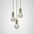 3-Light Crystal Chandelier - Brass, Glass