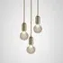 3-Light Crystal Chandelier - Brass, Glass