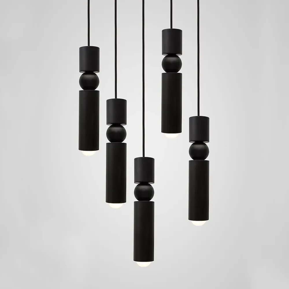 3-Piece Fulcrum Chandelier - Black