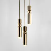 3-Piece Fulcrum Chandelier - Gold, Metal