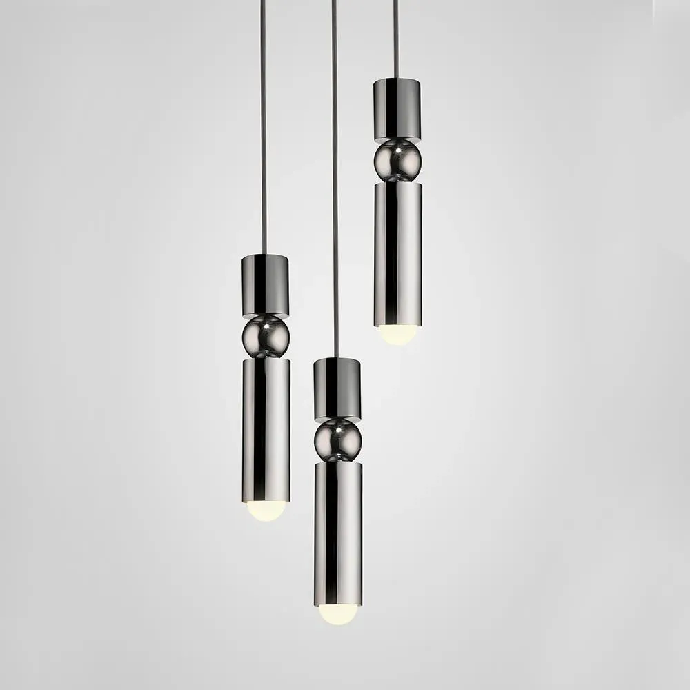 5-Light Chandelier with Pivoting Arms - Chrome