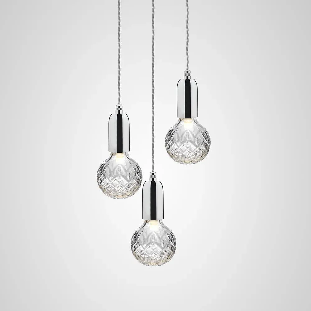 5-Light Crystal Chandelier - Brass, Glass