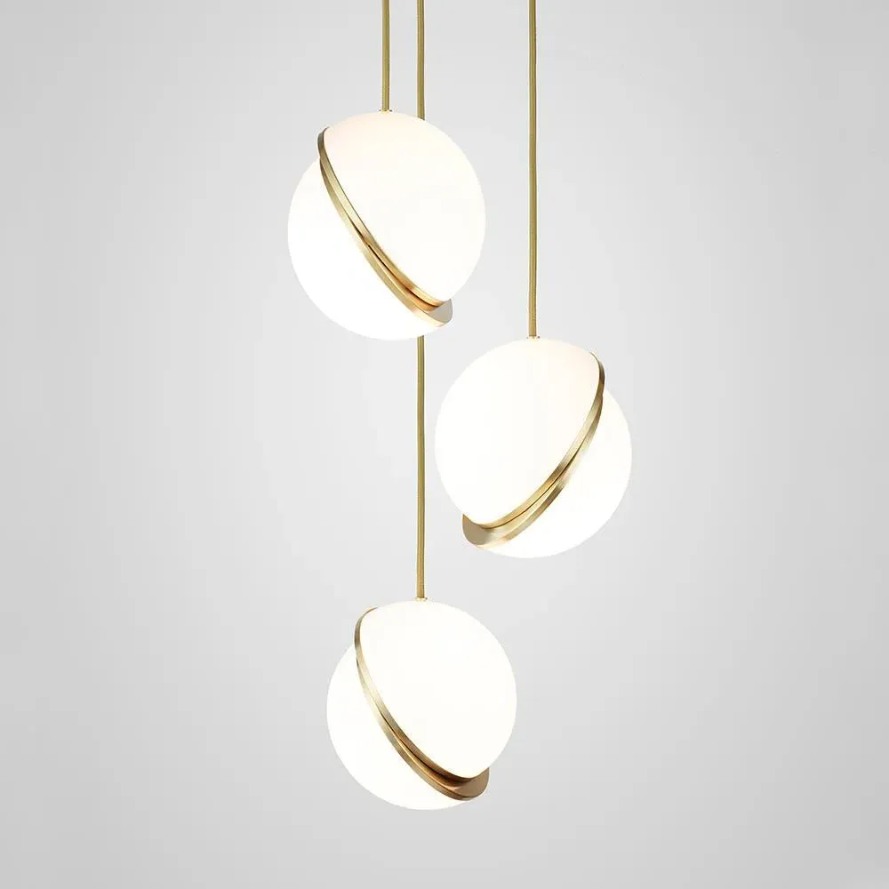 5-Light Mini Crescent Chandelier - Brass
