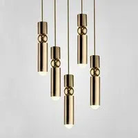 5-Piece Fulcrum Chandelier - Gold, Metal