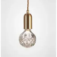 Crystal Bulb Pendant Light - Brass, Clear Glass