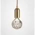 Crystal Bulb Pendant Light - Brass, Clear Glass