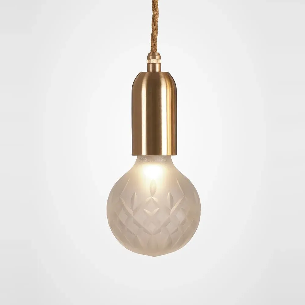 Crystal Bulb Pendant Light - Chrome, Clear Glass