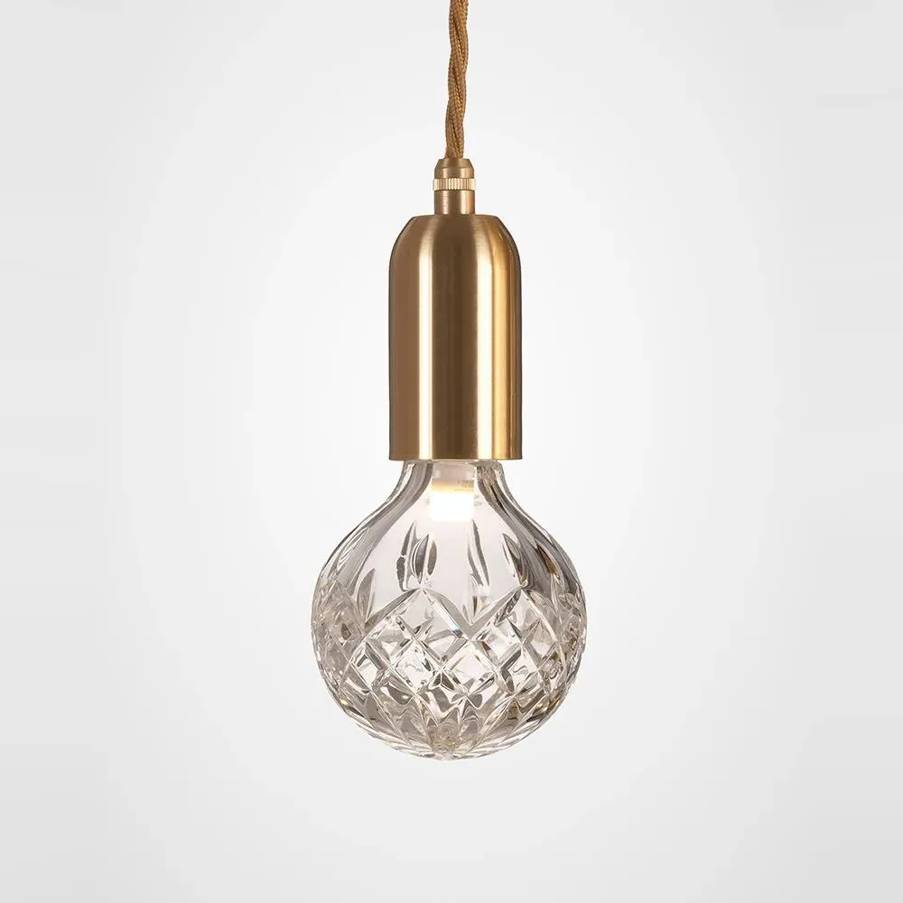 Crystal Bulb Pendant Light - Chrome, Clear Glass