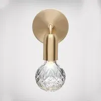 Crystal Bulb Wall Light - Clear, Glass