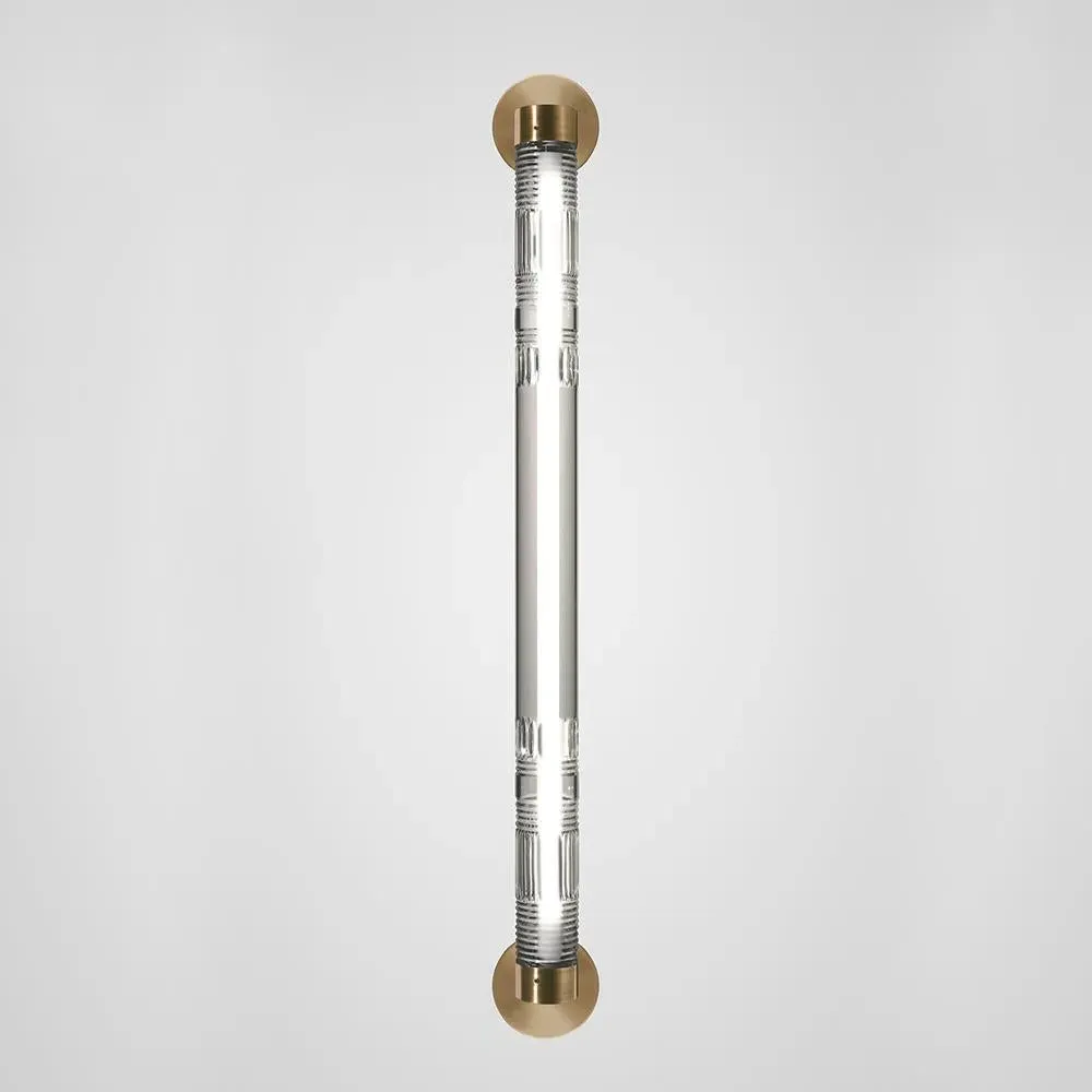 Crystal Tube Wall Light - Brass