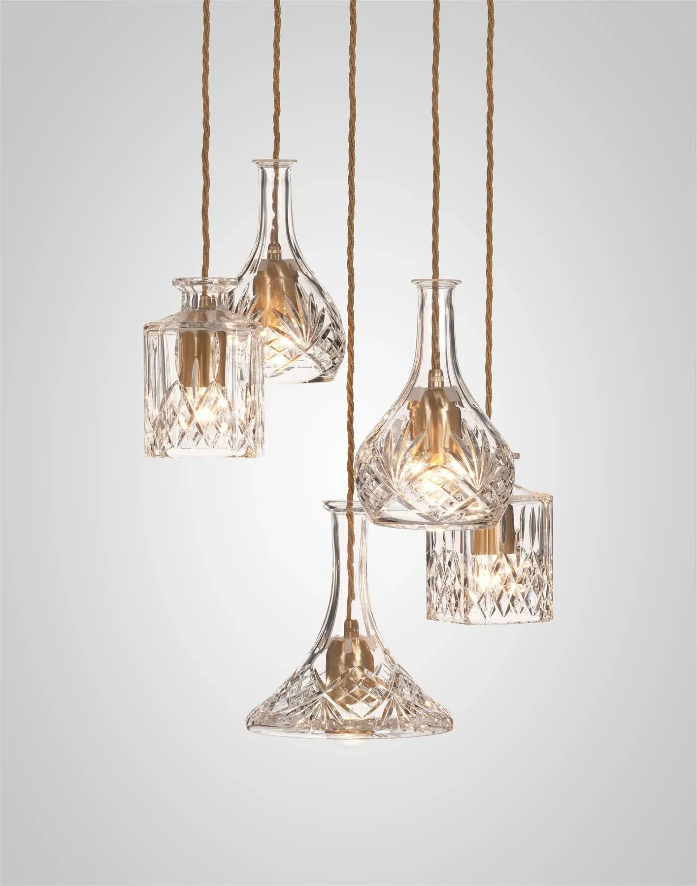 Decanter 3-Piece Chandelier - Clear, Lead Crystal