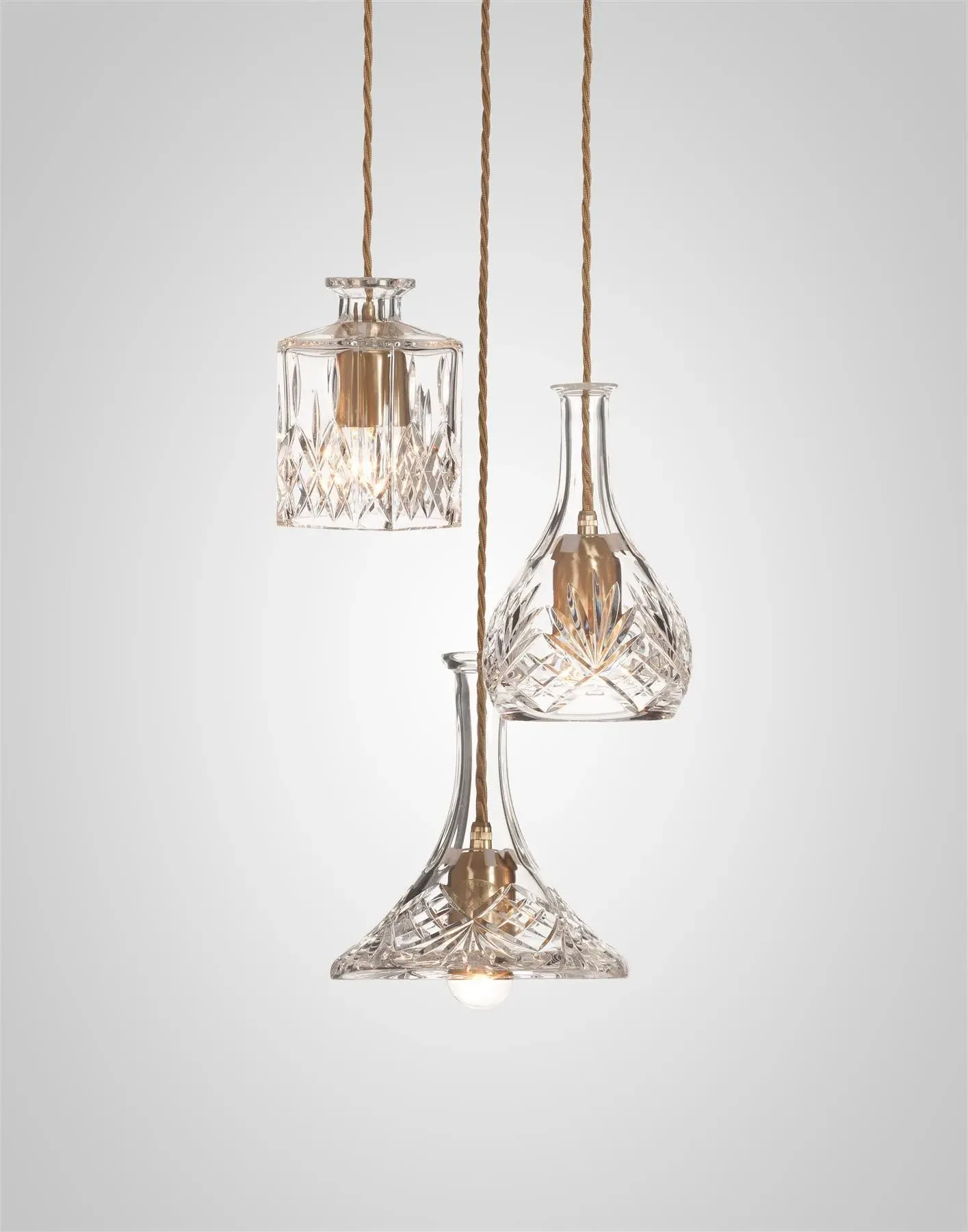 Decanter 3-Piece Chandelier - Clear, Lead Crystal image