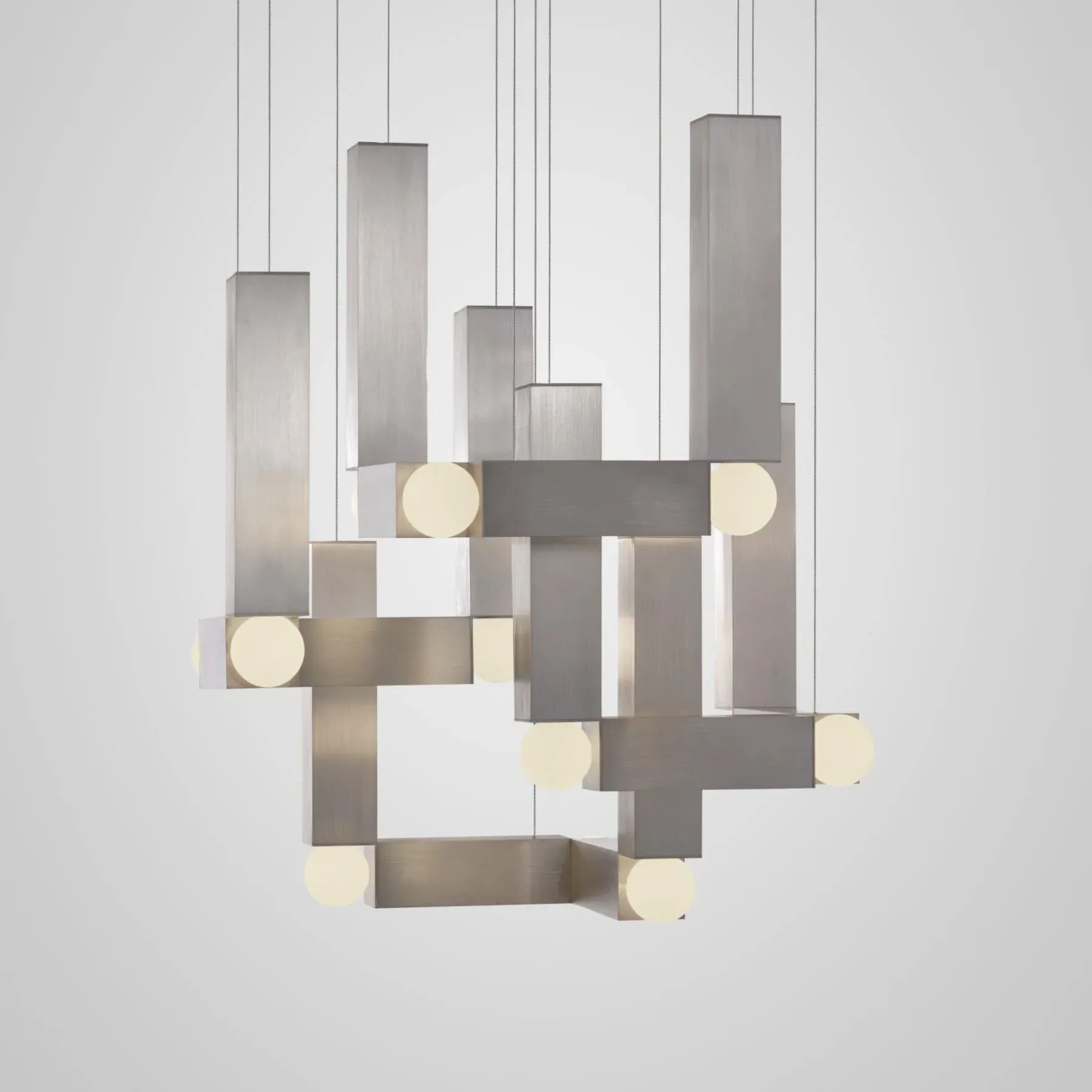 Duo Cluster Pendant Light - Silver, Aluminium
