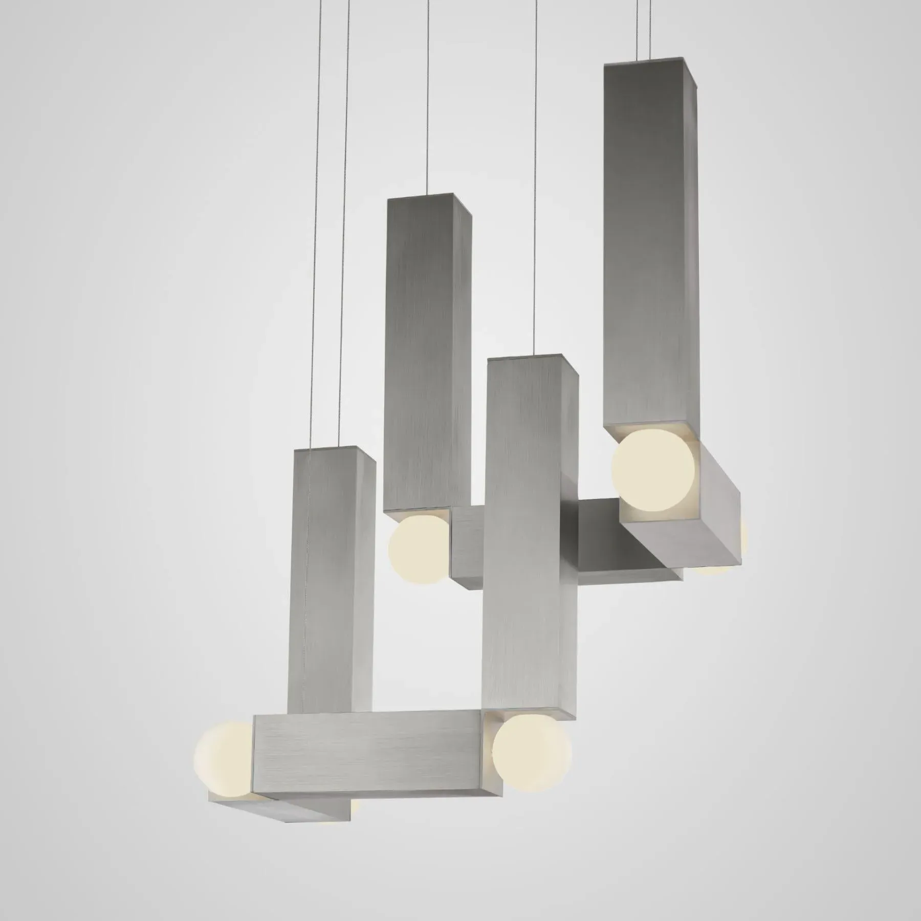 Duo Cluster Pendant Light - Silver, Aluminium