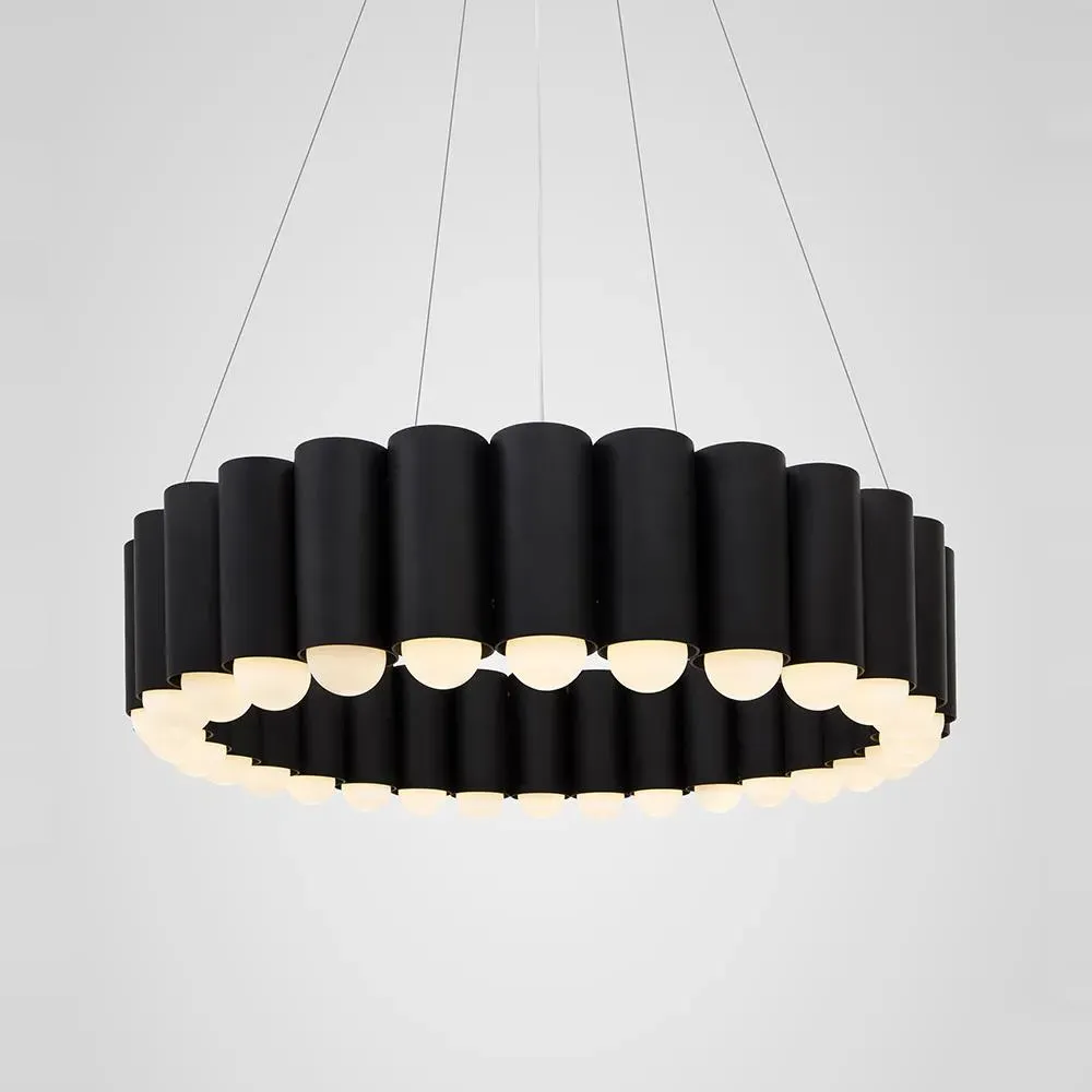 Extra Large Carousel Pendant Light - Black, Metal