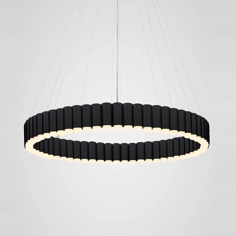Extra Large Carousel Pendant Light - Black, Metal