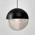 Large Pendant Light with Lens - Black, Metal