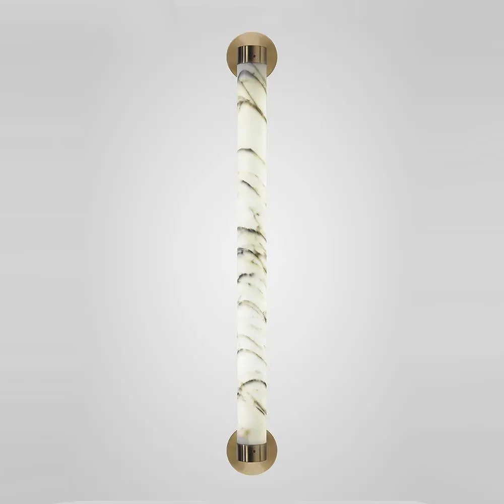 Marble Tube Wall Light - Brass