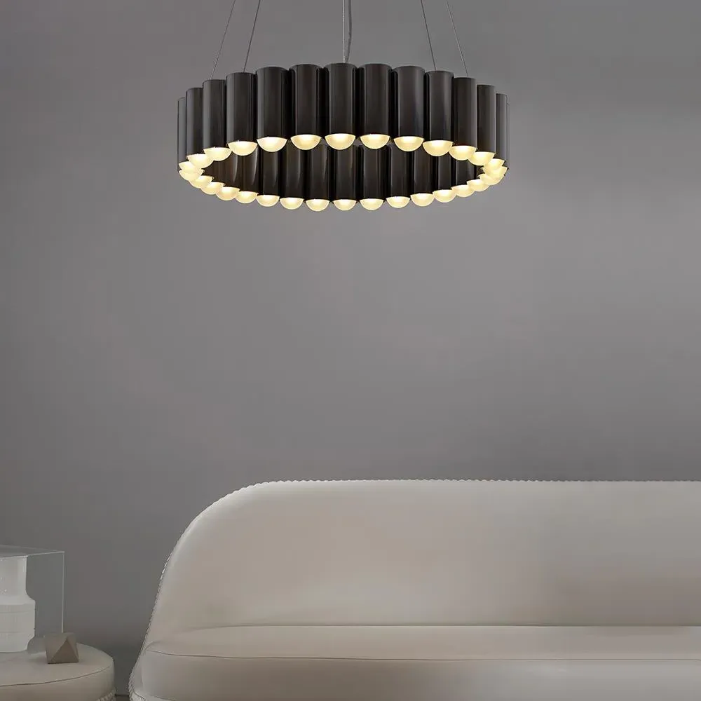 Medium Carousel Pendant Light - Black, Metal