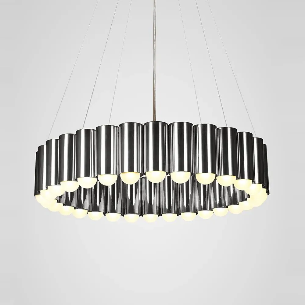 Medium Carousel Pendant Light - Chrome, Metal