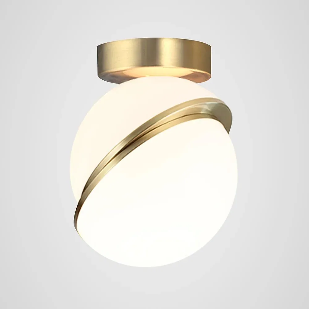 Mini Crescent Ceiling Light - Brass image