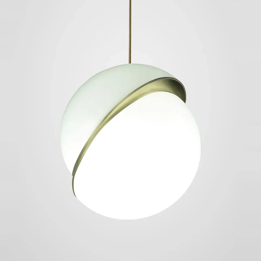 Mini Crescent Pendant Light - Brass