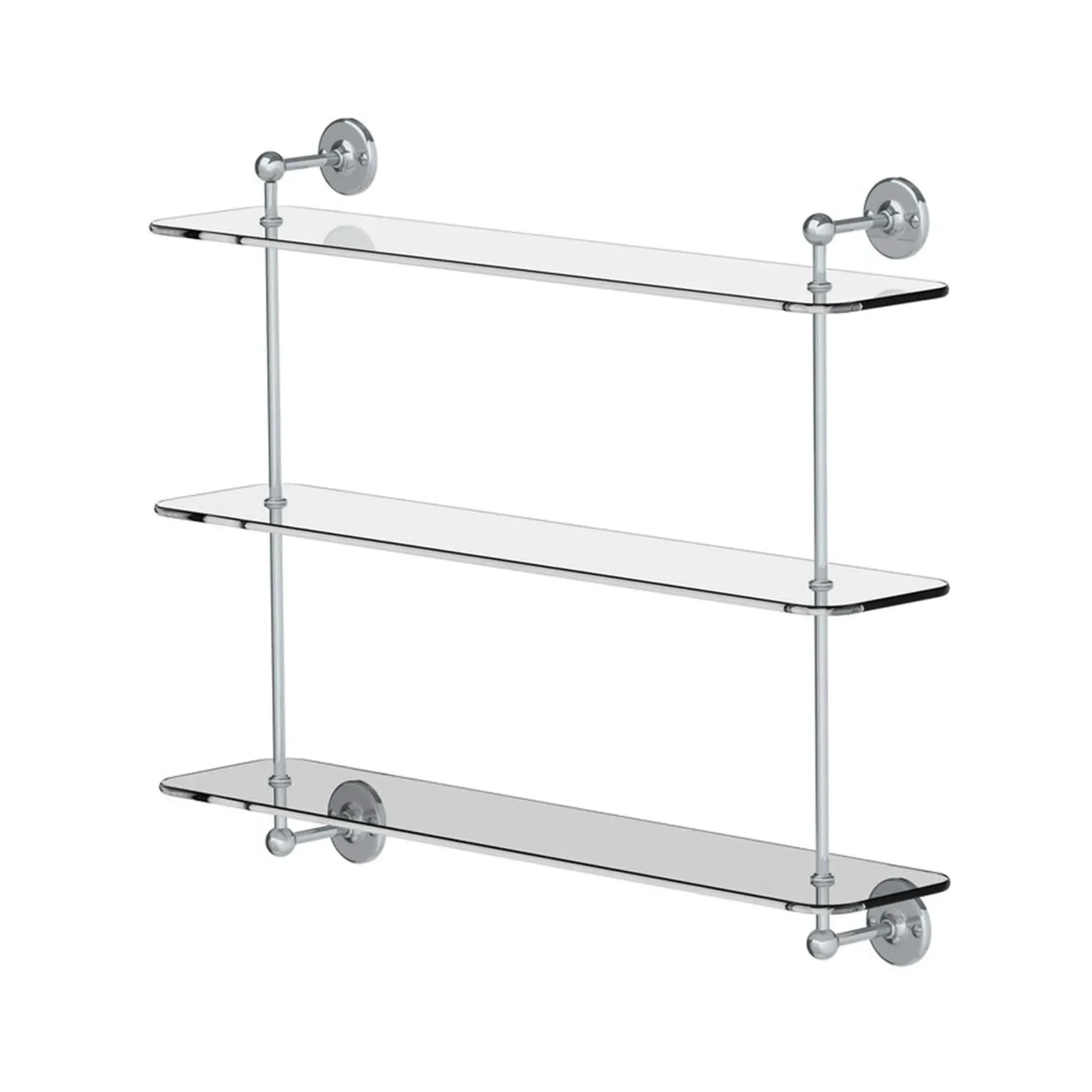 3-Tier Glass Shelf - Gold, Metal