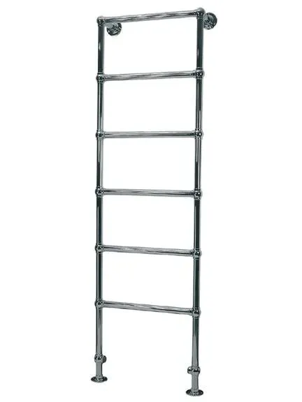 Ball Jointed Ladder Towel Warmer - Chrome, Brass image