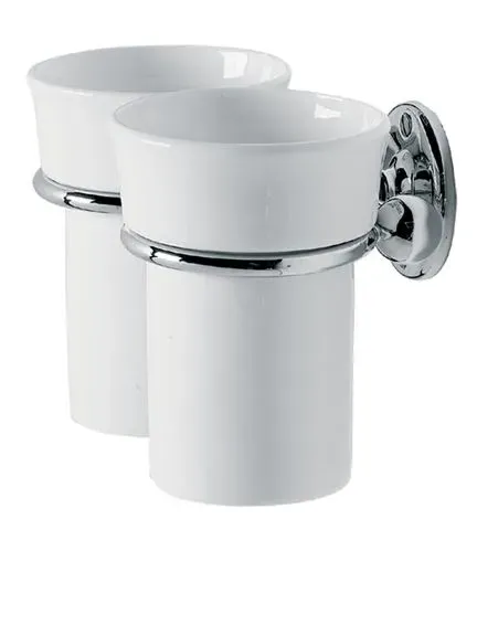 Double Mug Holder Wall Mount - Chrome, Metal image