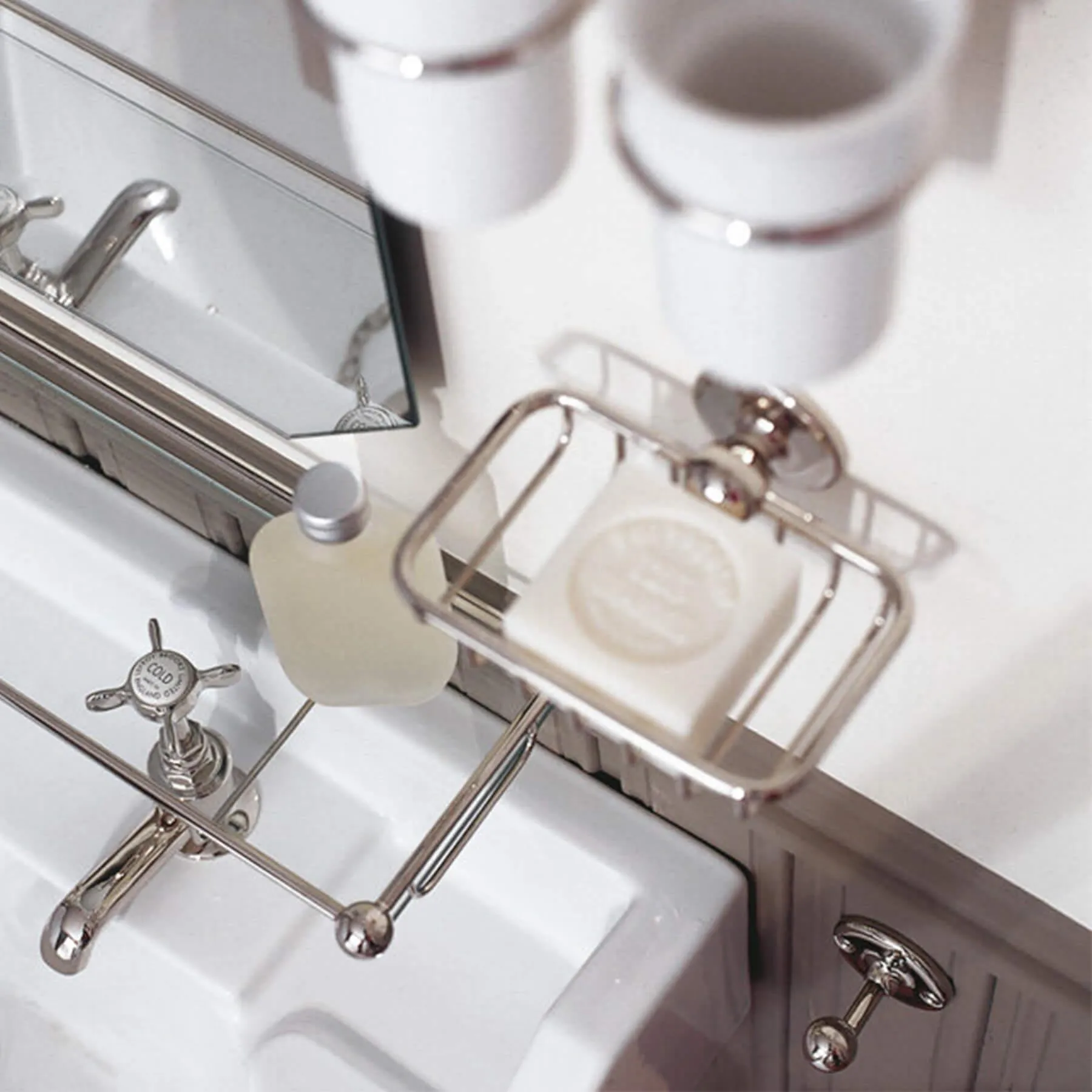 Edwardian Robe Hooks - Brushed Nickel, Metal