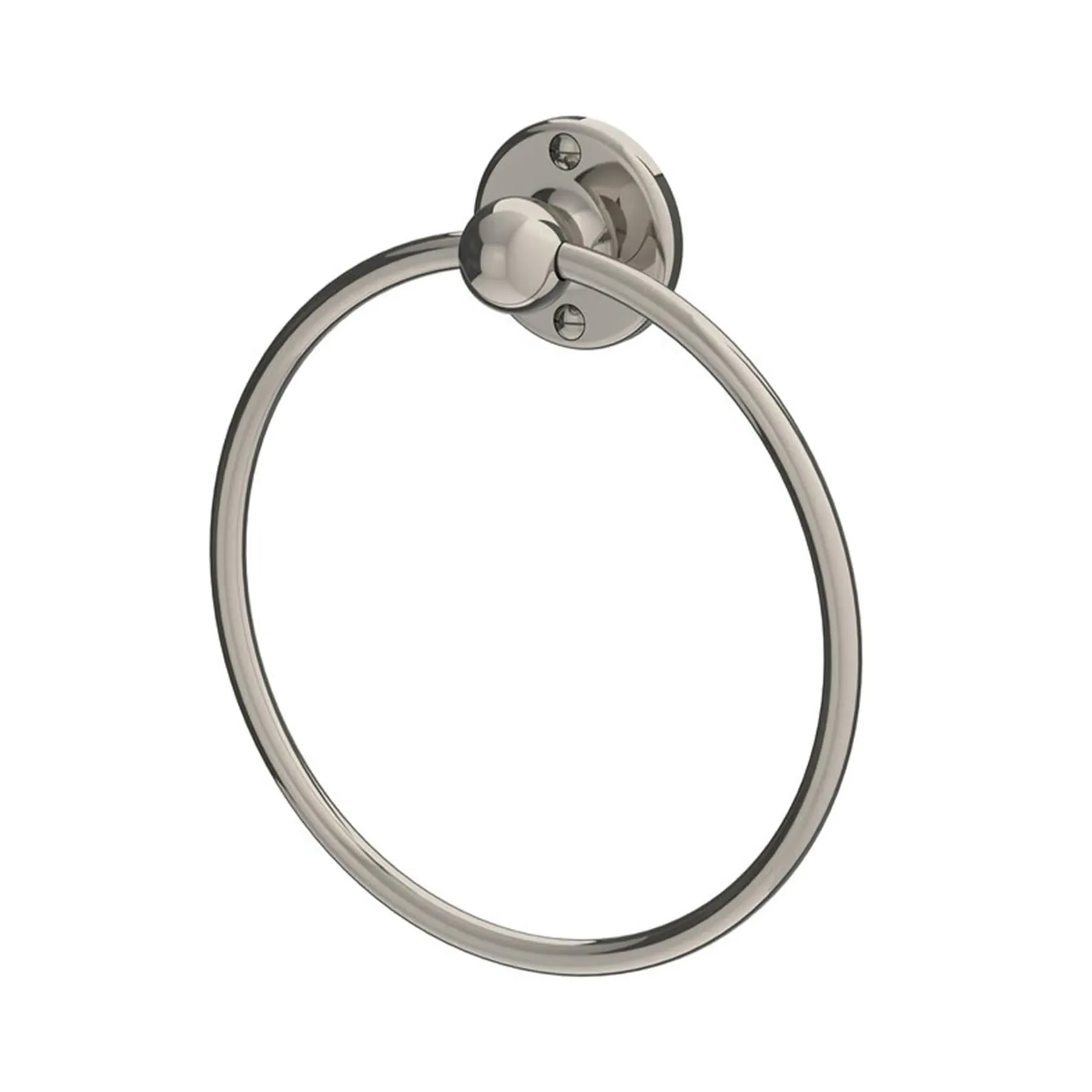 Edwardian Towel Ring - Silver Nickel, Metal