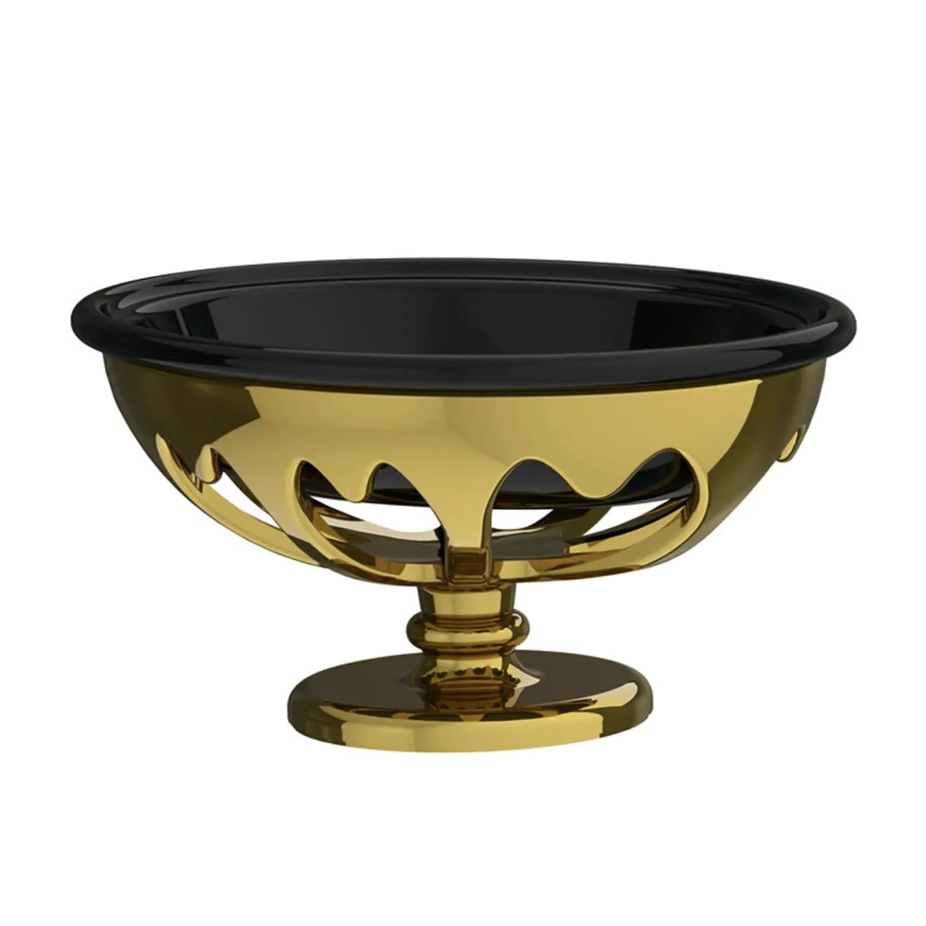 Freestanding Soap Holder - Black, Bone China