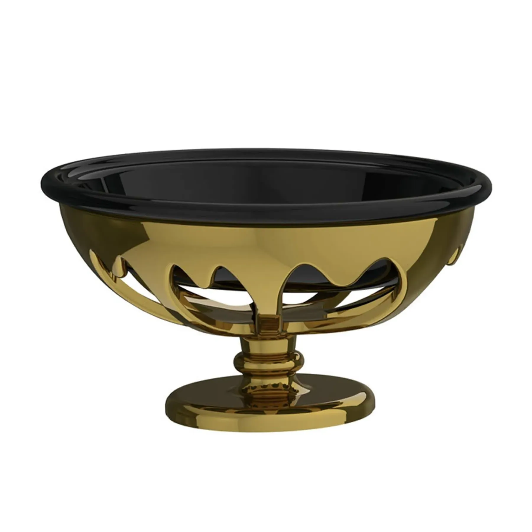 Freestanding Soap Holder - Black, Bone China