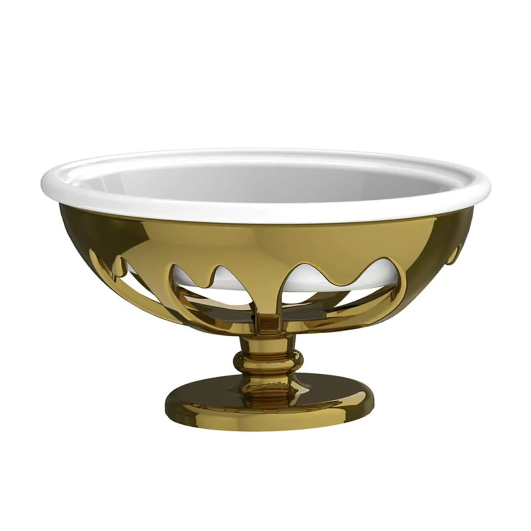 Freestanding Soap Holder - Black, Bone China