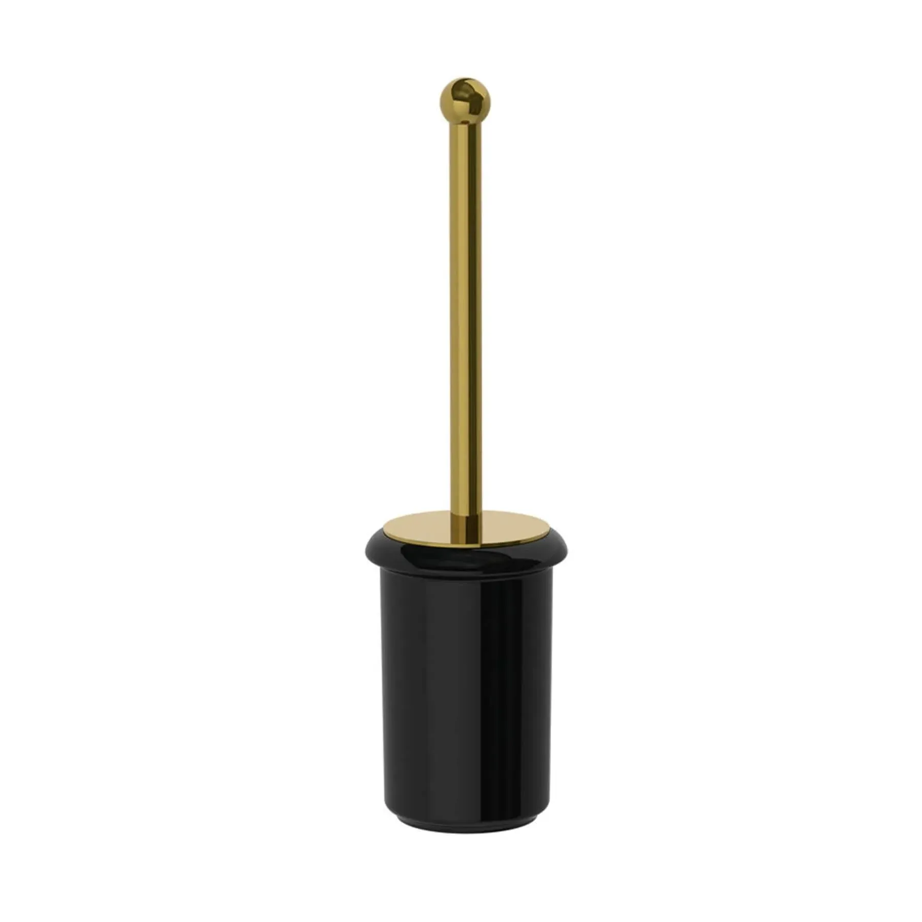 Freestanding Toilet Brush Holder - Black, Ceramic