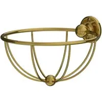 LB4506 Circular Sponge Basket - Polished Brass