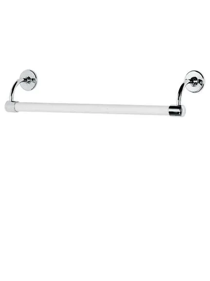 LB4507 Wide Bore Stove Enamelled Towel Bar - Chrome image