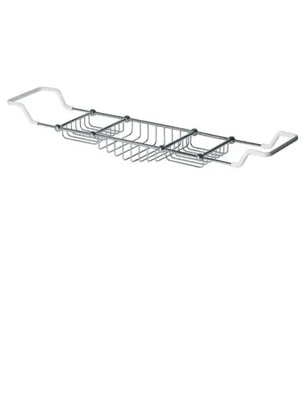 LB4940 Edwardian Over Bath Rack - Silver Nickel