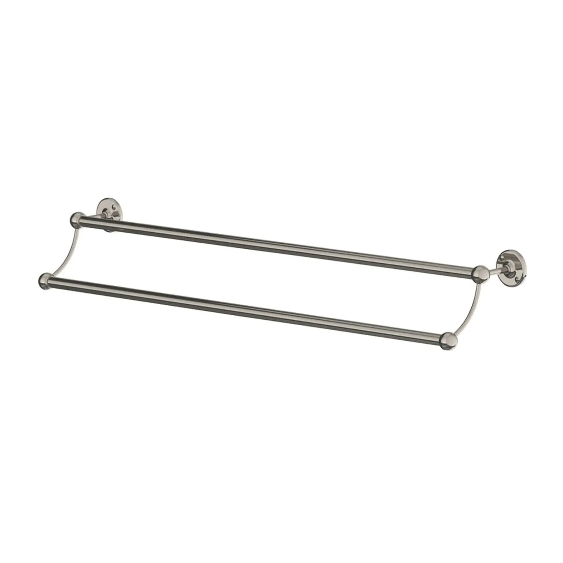 Long Double Towel Rail - Polished Brass, Metal