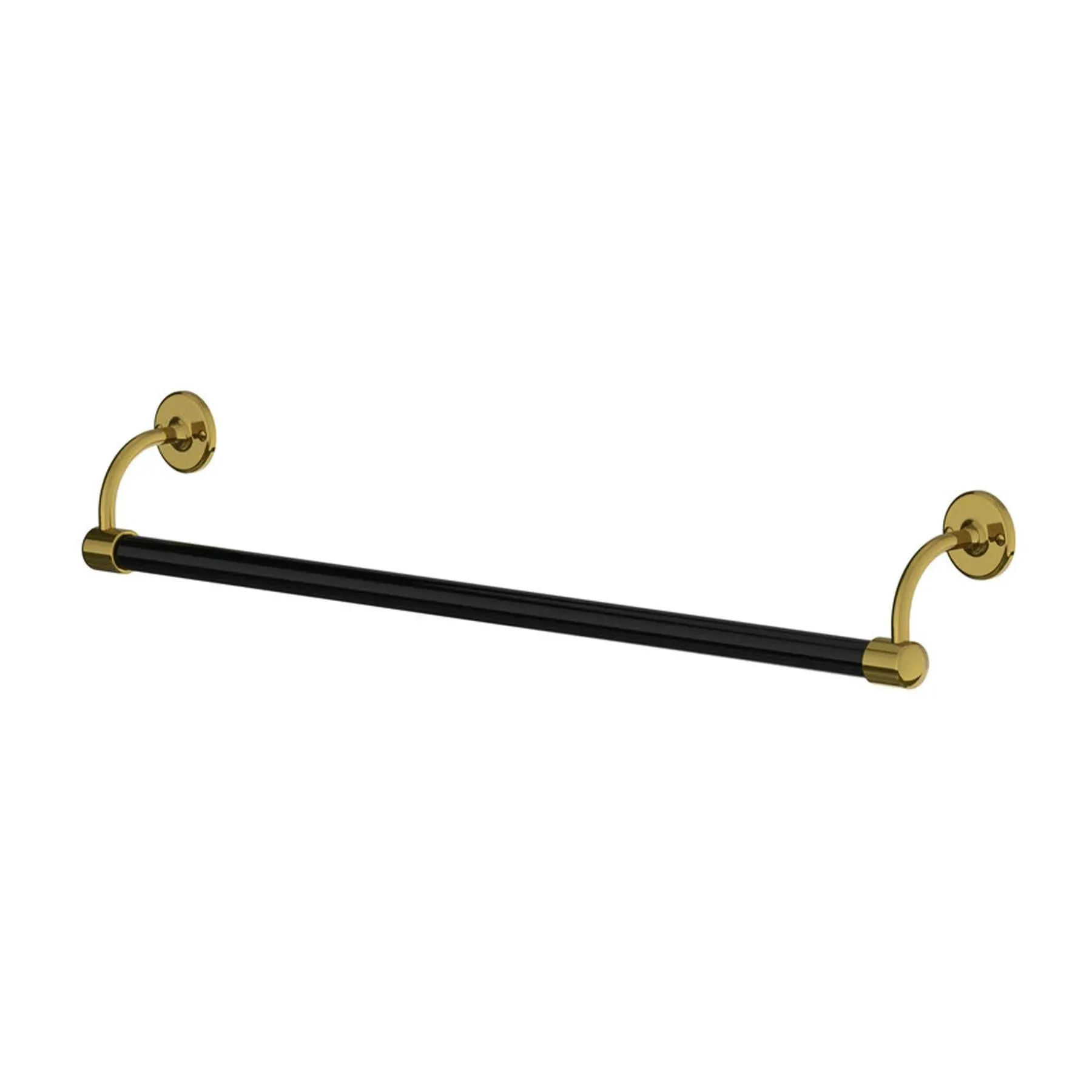 Long Towel Rail - Black, Brass