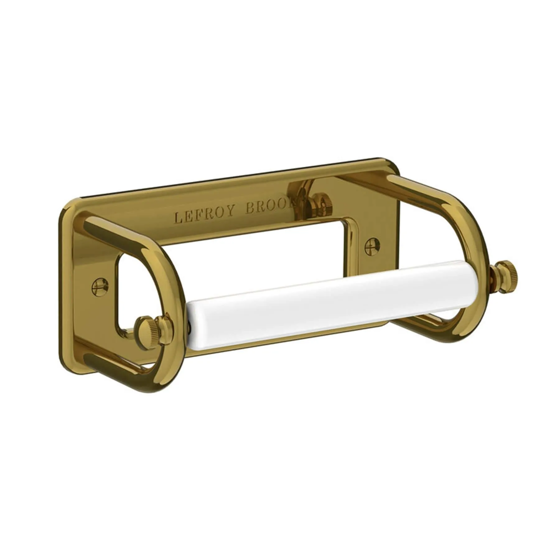 Paper Holder with Ceramic Bar - Brass, Metal