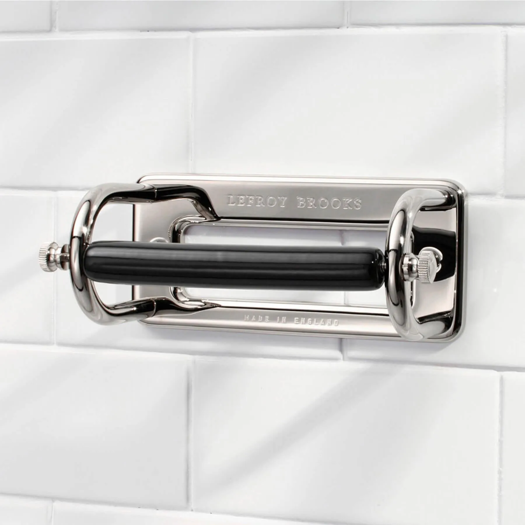 Paper Holder with Ceramic Bar - Chrome, Metal