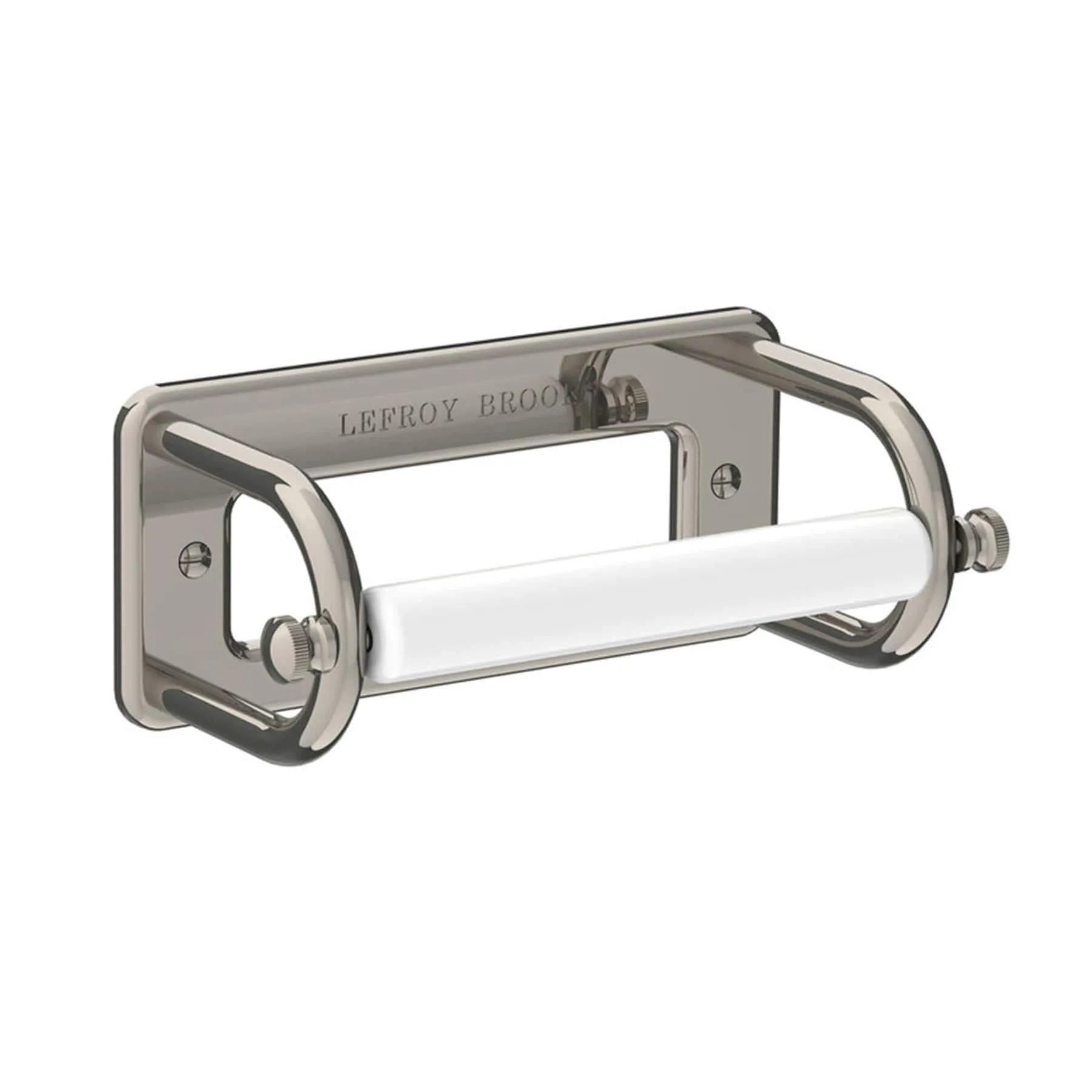 Paper Holder with Ceramic Bar - Silver, Metal