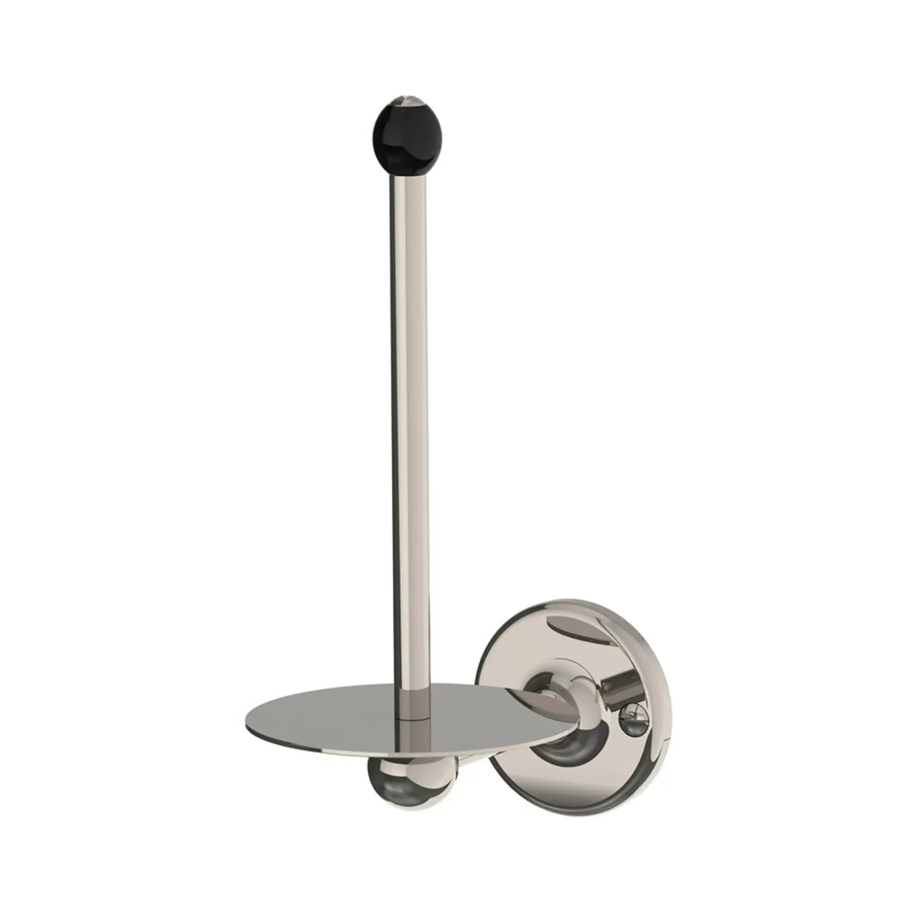 Spare Paper Holder with Ceramic Acorn - Chrome