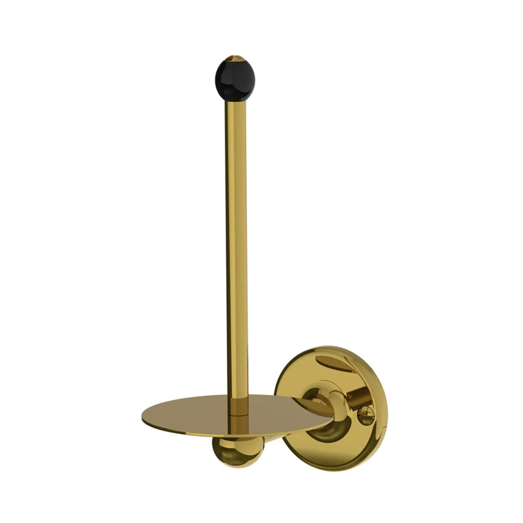 Spare Paper Holder with Ceramic Acorn - Chrome