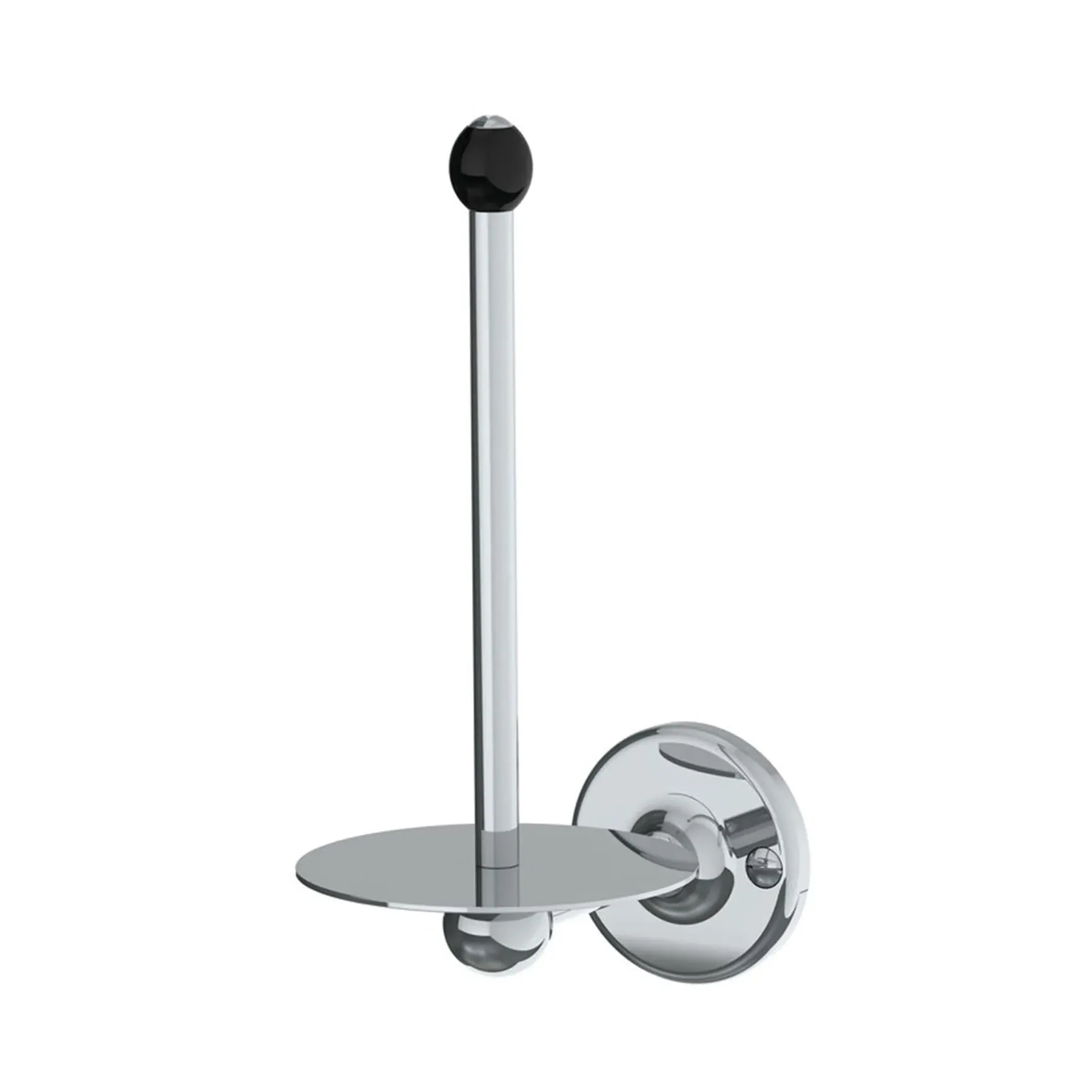 Spare Paper Holder with Ceramic Acorn - Chrome image