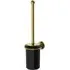 Wall Mounted Ceramic Toilet Brush Holder - Black, Antique Gold